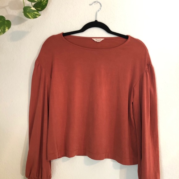 Madewell long sleeve, wide sleeves, burnt Orange - Picture 6 of 10